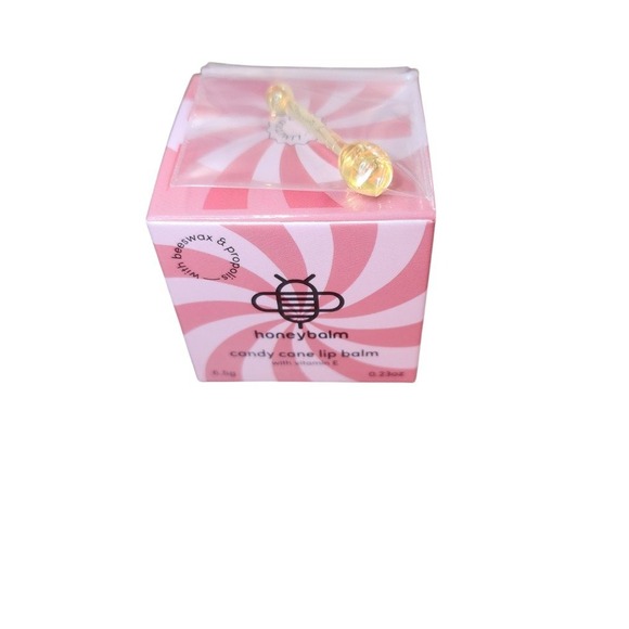Honeybalm Candy Cane Lip Balm + Gold Applicator | Holiday Stocking Stuffer - Picture 3 of 7